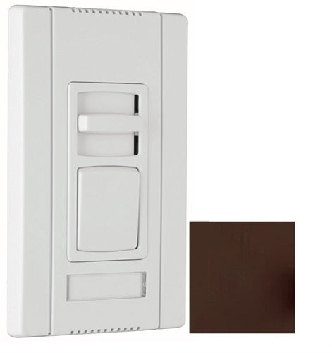 Wattstopper CD4FBL3P Titan LED 4 Wire Single Pole/3-Way 0-10V Preset Dimmer with Integrated Power Pack, Brown
