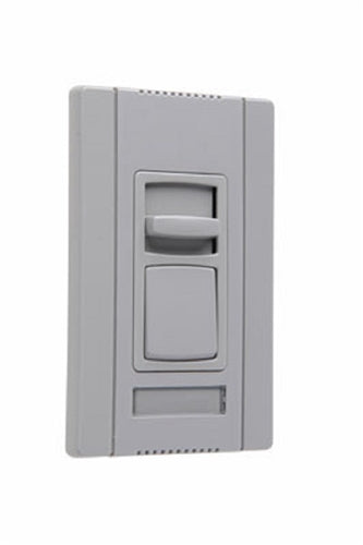 Wattstopper CD703PGRY Titan 700W Incandescent Single Pole/ 3-Way, Slide-to-Off Dimmer with Preset, Narrow, Gray