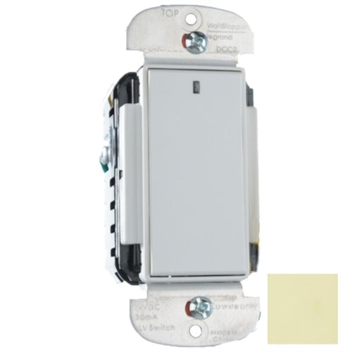 Wattstopper DCC2-A 3-Wire Low Voltage Momentary Decorator Switch, Light Almond
