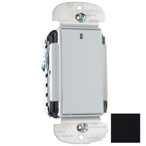 Wattstopper DCC2-B 3-Wire Low Voltage Momentary Decorator Switch, Black