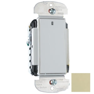 Wattstopper DCC2-I 3-Wire Low Voltage Momentary Decorator Switch, Ivory 
