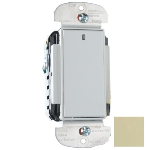 Wattstopper DCC2-I 3-Wire Low Voltage Momentary Decorator Switch, Ivory 