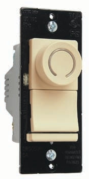 Wattstopper DRCL453PI 450W CFL/LED, 700W Incandescent Single Pole/3-Way, Preset Rotary Dimmer, Ivory