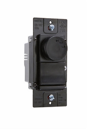 Wattstopper DRDH163PVBK 1.6A 3-Speed De-hummer Fan Speed Control with Single Pole/3-Way, Backlit Speed Indication, Preset, Black