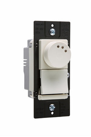 Wattstopper DRDH163PVLA 1.6A 3-Speed De-hummer Fan Speed Control with Single Pole/3-Way, Backlit Speed Indication, Preset, Light Almond