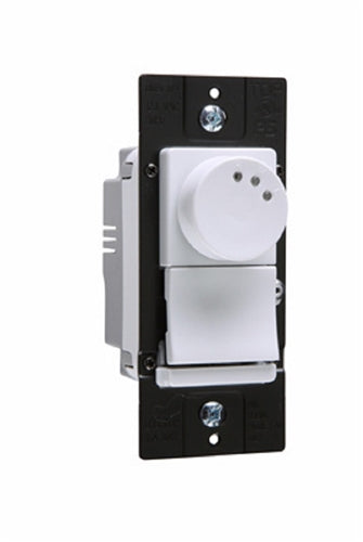 Wattstopper DRDH163PVW 1.6A 3-Speed De-hummer Fan Speed Control with Single Pole/3-Way, Backlit Speed Indication, Preset, White