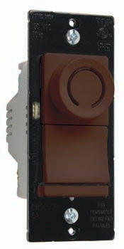 Wattstopper DRSC53PV 5A Continuously Variable Fan Speed Control, Single Pole/3-Way, Preset, Brown