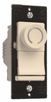 Wattstopper DRSC53PVLA 5A Continuously Variable Fan Speed Control, Single Pole/3-Way, Preset, Light Almond